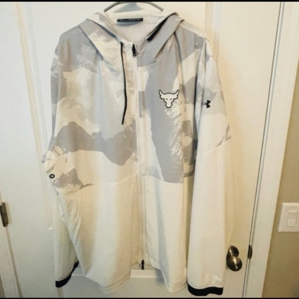 Under Armour Project Rock camo windbreaker